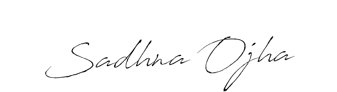 Make a beautiful signature design for name Sadhna Ojha. With this signature (Antro_Vectra) style, you can create a handwritten signature for free. Sadhna Ojha signature style 6 images and pictures png