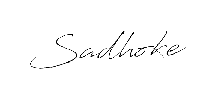 Make a short Sadhoke signature style. Manage your documents anywhere anytime using Antro_Vectra. Create and add eSignatures, submit forms, share and send files easily. Sadhoke signature style 6 images and pictures png