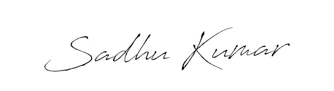 The best way (Antro_Vectra) to make a short signature is to pick only two or three words in your name. The name Sadhu Kumar include a total of six letters. For converting this name. Sadhu Kumar signature style 6 images and pictures png