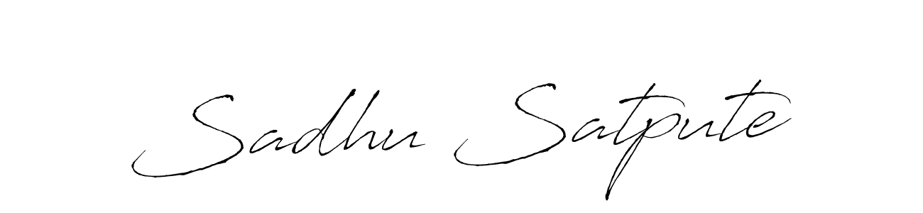 Sadhu Satpute stylish signature style. Best Handwritten Sign (Antro_Vectra) for my name. Handwritten Signature Collection Ideas for my name Sadhu Satpute. Sadhu Satpute signature style 6 images and pictures png