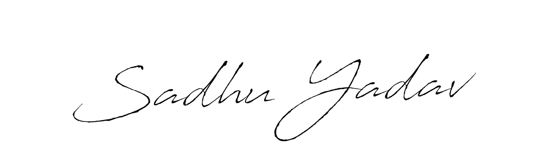 Create a beautiful signature design for name Sadhu Yadav. With this signature (Antro_Vectra) fonts, you can make a handwritten signature for free. Sadhu Yadav signature style 6 images and pictures png