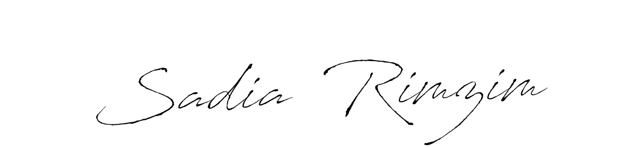 Make a beautiful signature design for name Sadia  Rimzim. With this signature (Antro_Vectra) style, you can create a handwritten signature for free. Sadia  Rimzim signature style 6 images and pictures png