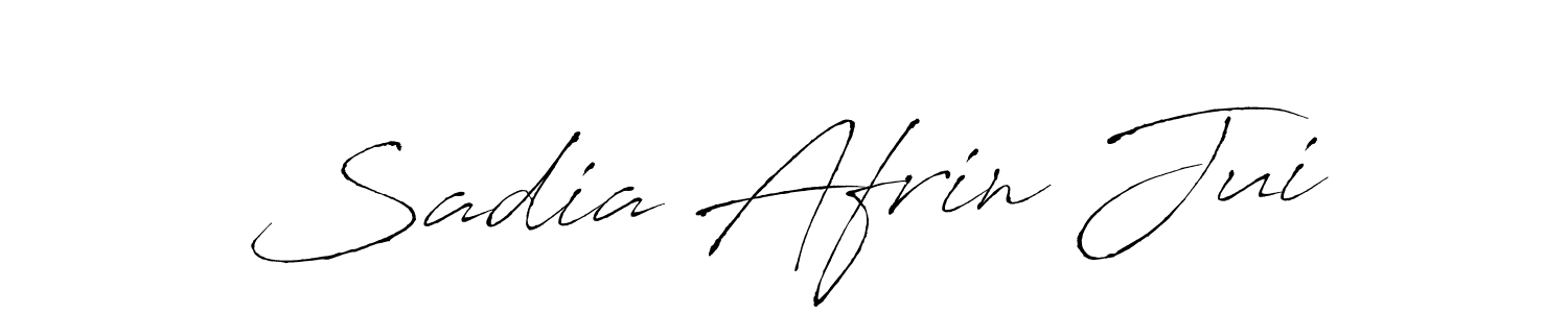 Design your own signature with our free online signature maker. With this signature software, you can create a handwritten (Antro_Vectra) signature for name Sadia Afrin Jui. Sadia Afrin Jui signature style 6 images and pictures png