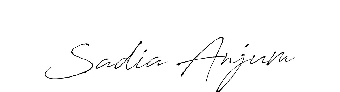 Make a beautiful signature design for name Sadia Anjum. With this signature (Antro_Vectra) style, you can create a handwritten signature for free. Sadia Anjum signature style 6 images and pictures png