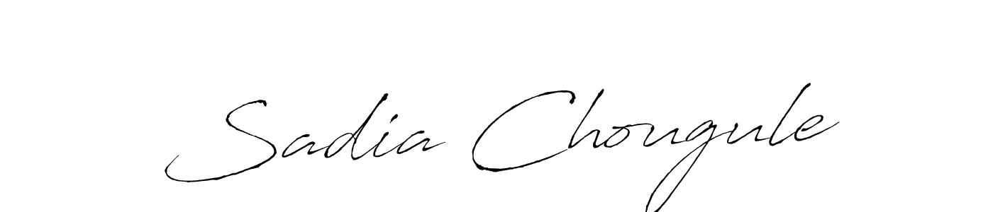 Design your own signature with our free online signature maker. With this signature software, you can create a handwritten (Antro_Vectra) signature for name Sadia Chougule. Sadia Chougule signature style 6 images and pictures png