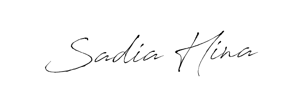 Make a beautiful signature design for name Sadia Hina. With this signature (Antro_Vectra) style, you can create a handwritten signature for free. Sadia Hina signature style 6 images and pictures png