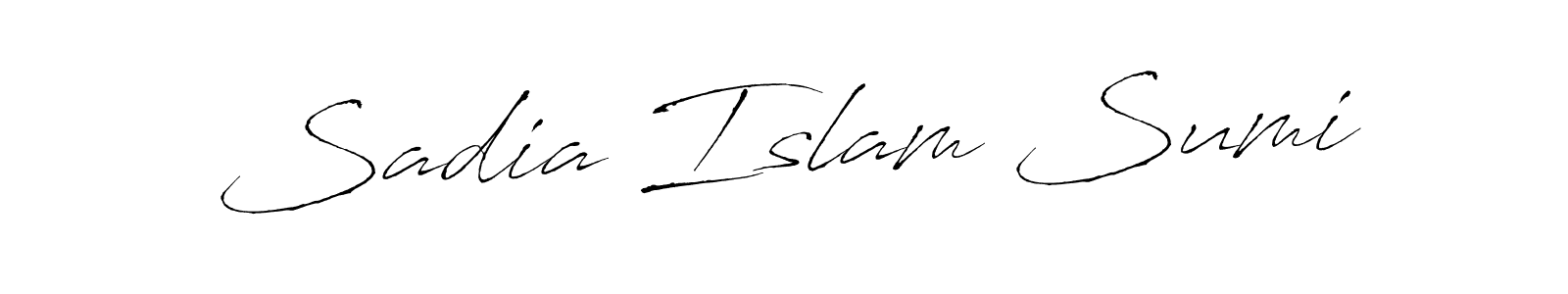 Create a beautiful signature design for name Sadia Islam Sumi. With this signature (Antro_Vectra) fonts, you can make a handwritten signature for free. Sadia Islam Sumi signature style 6 images and pictures png