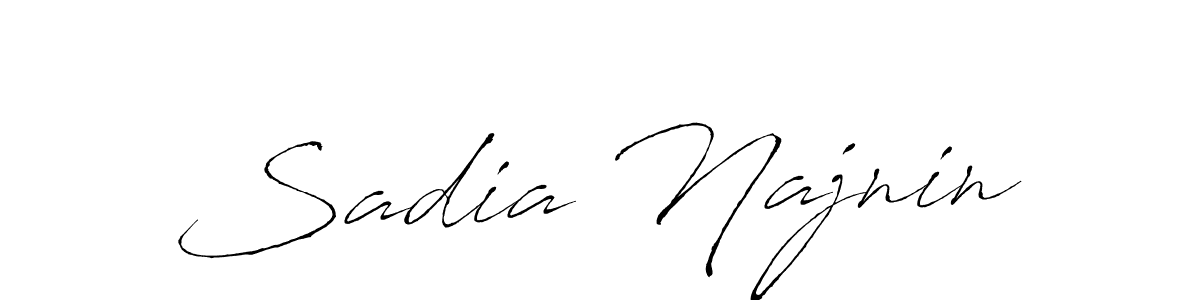 How to make Sadia Najnin signature? Antro_Vectra is a professional autograph style. Create handwritten signature for Sadia Najnin name. Sadia Najnin signature style 6 images and pictures png