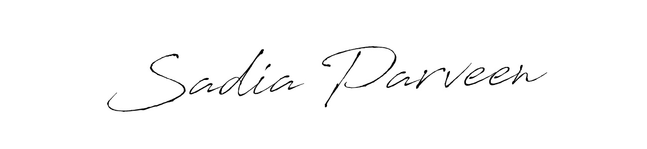 Make a beautiful signature design for name Sadia Parveen. With this signature (Antro_Vectra) style, you can create a handwritten signature for free. Sadia Parveen signature style 6 images and pictures png