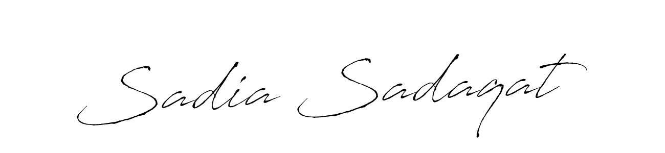 This is the best signature style for the Sadia Sadaqat name. Also you like these signature font (Antro_Vectra). Mix name signature. Sadia Sadaqat signature style 6 images and pictures png