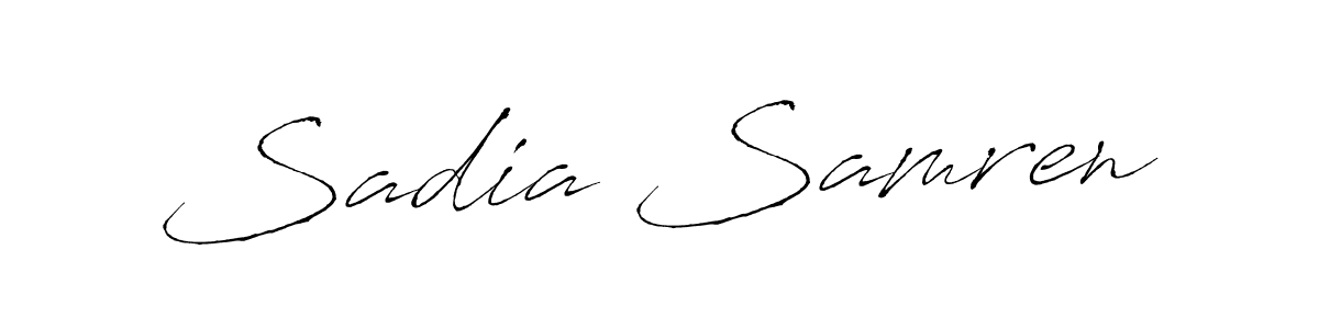 You should practise on your own different ways (Antro_Vectra) to write your name (Sadia Samren) in signature. don't let someone else do it for you. Sadia Samren signature style 6 images and pictures png