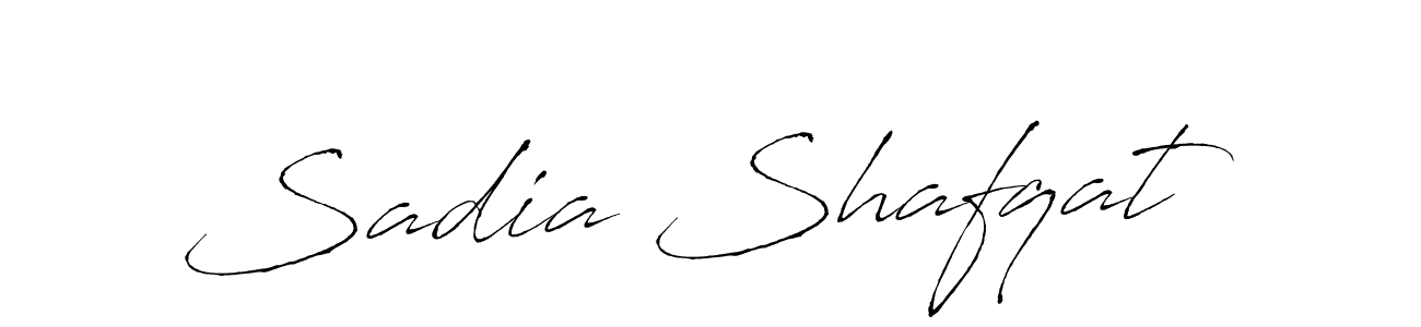 How to make Sadia Shafqat name signature. Use Antro_Vectra style for creating short signs online. This is the latest handwritten sign. Sadia Shafqat signature style 6 images and pictures png