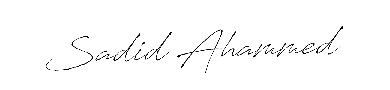 How to make Sadid Ahammed signature? Antro_Vectra is a professional autograph style. Create handwritten signature for Sadid Ahammed name. Sadid Ahammed signature style 6 images and pictures png