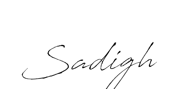 Use a signature maker to create a handwritten signature online. With this signature software, you can design (Antro_Vectra) your own signature for name Sadigh. Sadigh signature style 6 images and pictures png