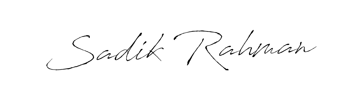 Sadik Rahman stylish signature style. Best Handwritten Sign (Antro_Vectra) for my name. Handwritten Signature Collection Ideas for my name Sadik Rahman. Sadik Rahman signature style 6 images and pictures png