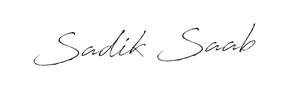 You should practise on your own different ways (Antro_Vectra) to write your name (Sadik Saab) in signature. don't let someone else do it for you. Sadik Saab signature style 6 images and pictures png