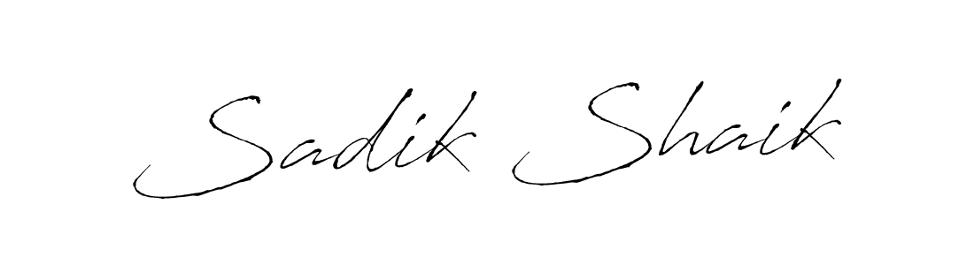 Design your own signature with our free online signature maker. With this signature software, you can create a handwritten (Antro_Vectra) signature for name Sadik Shaik. Sadik Shaik signature style 6 images and pictures png