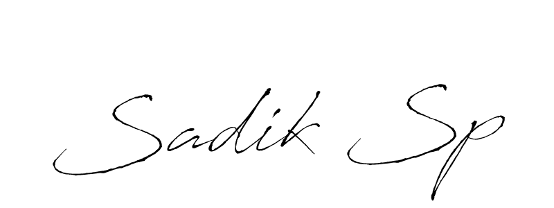 Make a beautiful signature design for name Sadik Sp. With this signature (Antro_Vectra) style, you can create a handwritten signature for free. Sadik Sp signature style 6 images and pictures png