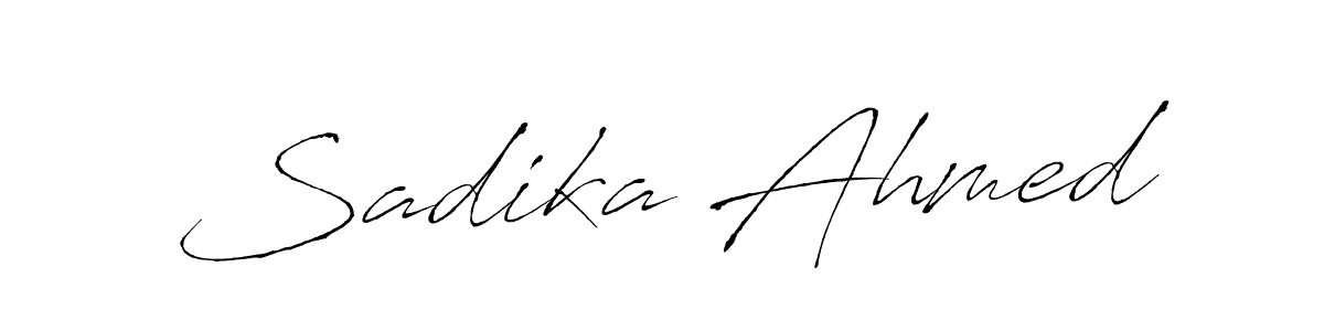Similarly Antro_Vectra is the best handwritten signature design. Signature creator online .You can use it as an online autograph creator for name Sadika Ahmed. Sadika Ahmed signature style 6 images and pictures png