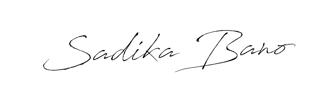 The best way (Antro_Vectra) to make a short signature is to pick only two or three words in your name. The name Sadika Bano include a total of six letters. For converting this name. Sadika Bano signature style 6 images and pictures png
