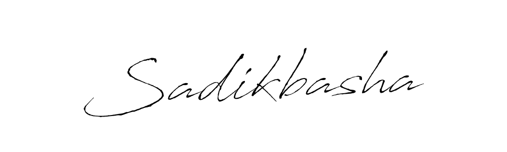 Design your own signature with our free online signature maker. With this signature software, you can create a handwritten (Antro_Vectra) signature for name Sadikbasha. Sadikbasha signature style 6 images and pictures png