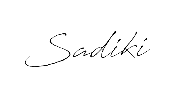 Antro_Vectra is a professional signature style that is perfect for those who want to add a touch of class to their signature. It is also a great choice for those who want to make their signature more unique. Get Sadiki name to fancy signature for free. Sadiki signature style 6 images and pictures png