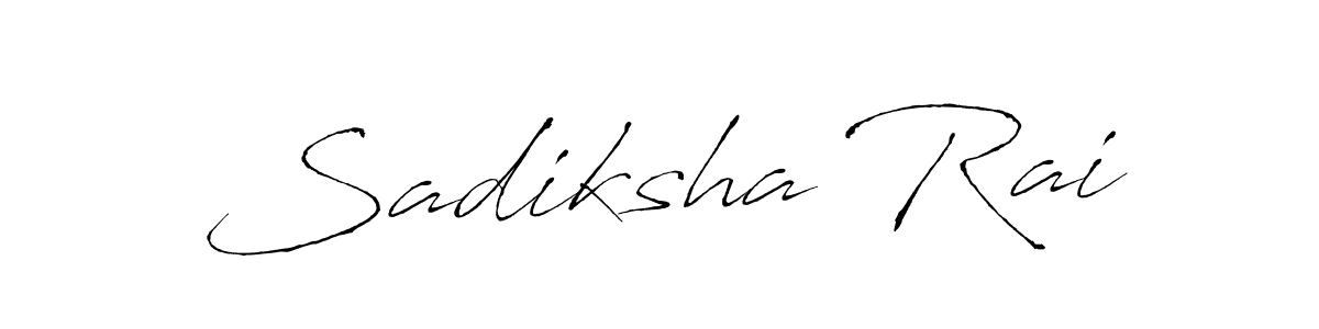 Create a beautiful signature design for name Sadiksha Rai. With this signature (Antro_Vectra) fonts, you can make a handwritten signature for free. Sadiksha Rai signature style 6 images and pictures png