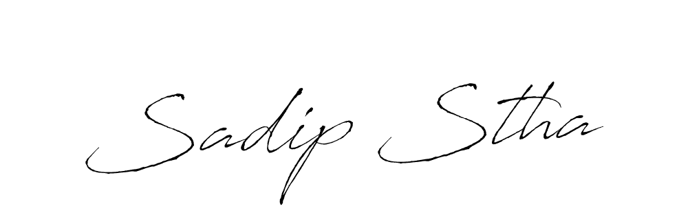 Also You can easily find your signature by using the search form. We will create Sadip Stha name handwritten signature images for you free of cost using Antro_Vectra sign style. Sadip Stha signature style 6 images and pictures png