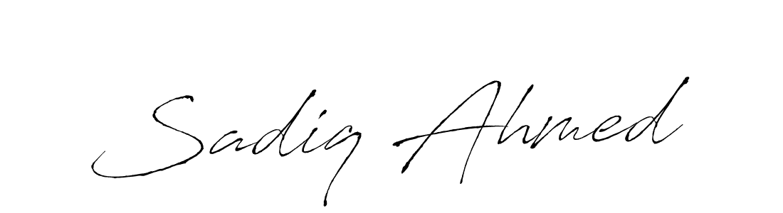 Also we have Sadiq Ahmed name is the best signature style. Create professional handwritten signature collection using Antro_Vectra autograph style. Sadiq Ahmed signature style 6 images and pictures png