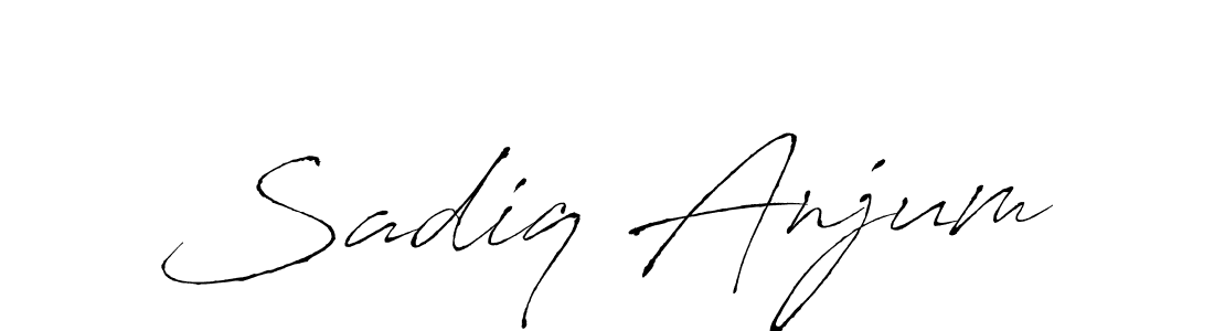 How to make Sadiq Anjum signature? Antro_Vectra is a professional autograph style. Create handwritten signature for Sadiq Anjum name. Sadiq Anjum signature style 6 images and pictures png