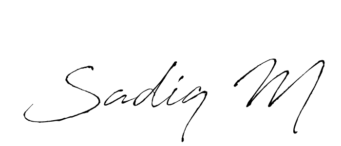 Similarly Antro_Vectra is the best handwritten signature design. Signature creator online .You can use it as an online autograph creator for name Sadiq M. Sadiq M signature style 6 images and pictures png