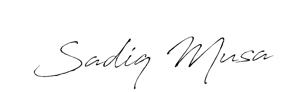 Design your own signature with our free online signature maker. With this signature software, you can create a handwritten (Antro_Vectra) signature for name Sadiq Musa. Sadiq Musa signature style 6 images and pictures png