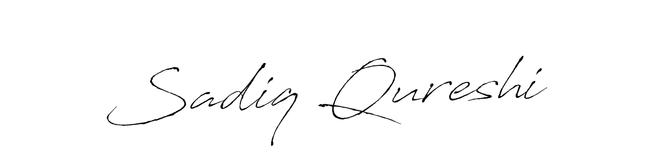 Make a beautiful signature design for name Sadiq Qureshi. With this signature (Antro_Vectra) style, you can create a handwritten signature for free. Sadiq Qureshi signature style 6 images and pictures png