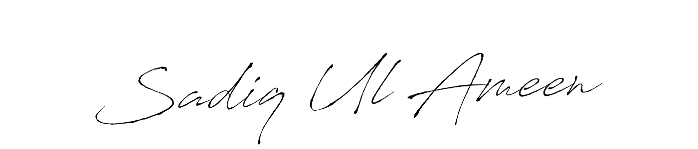 How to make Sadiq Ul Ameen name signature. Use Antro_Vectra style for creating short signs online. This is the latest handwritten sign. Sadiq Ul Ameen signature style 6 images and pictures png