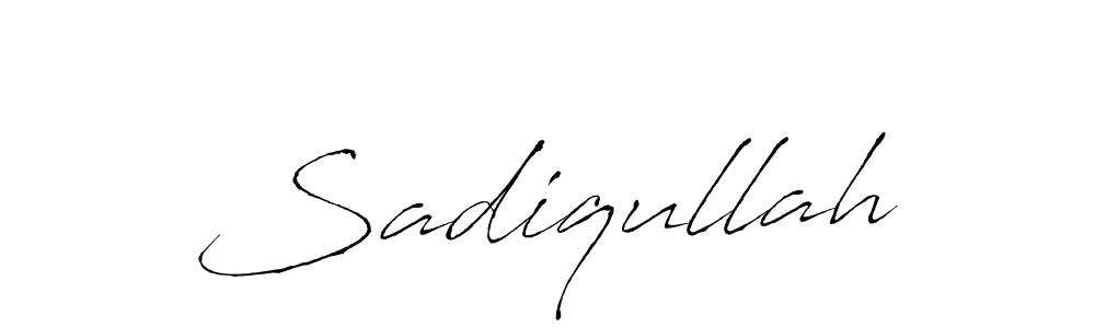 Create a beautiful signature design for name Sadiqullah. With this signature (Antro_Vectra) fonts, you can make a handwritten signature for free. Sadiqullah signature style 6 images and pictures png