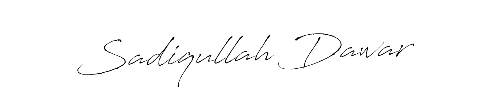 Design your own signature with our free online signature maker. With this signature software, you can create a handwritten (Antro_Vectra) signature for name Sadiqullah Dawar. Sadiqullah Dawar signature style 6 images and pictures png