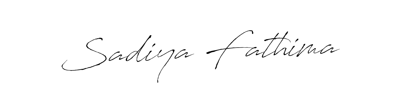 How to make Sadiya Fathima name signature. Use Antro_Vectra style for creating short signs online. This is the latest handwritten sign. Sadiya Fathima signature style 6 images and pictures png