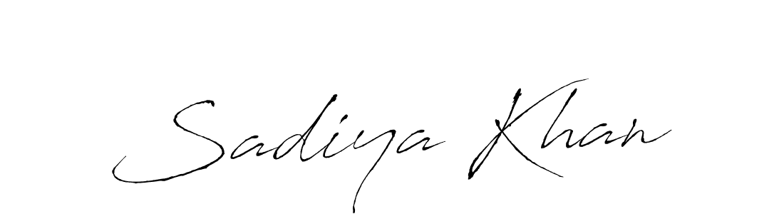 Design your own signature with our free online signature maker. With this signature software, you can create a handwritten (Antro_Vectra) signature for name Sadiya Khan. Sadiya Khan signature style 6 images and pictures png