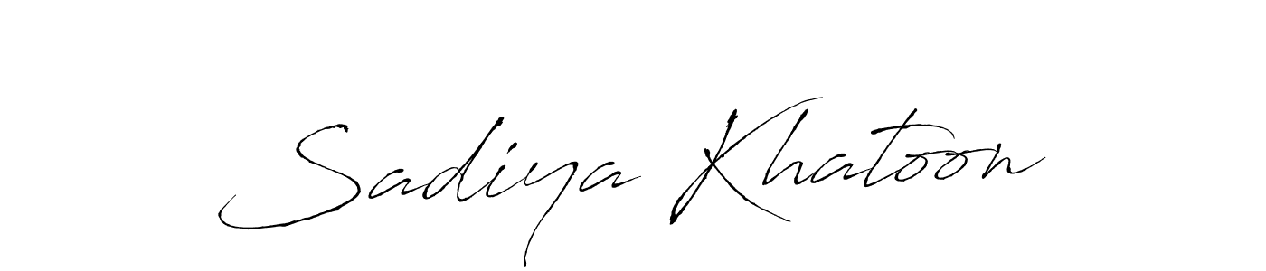 How to make Sadiya Khatoon name signature. Use Antro_Vectra style for creating short signs online. This is the latest handwritten sign. Sadiya Khatoon signature style 6 images and pictures png