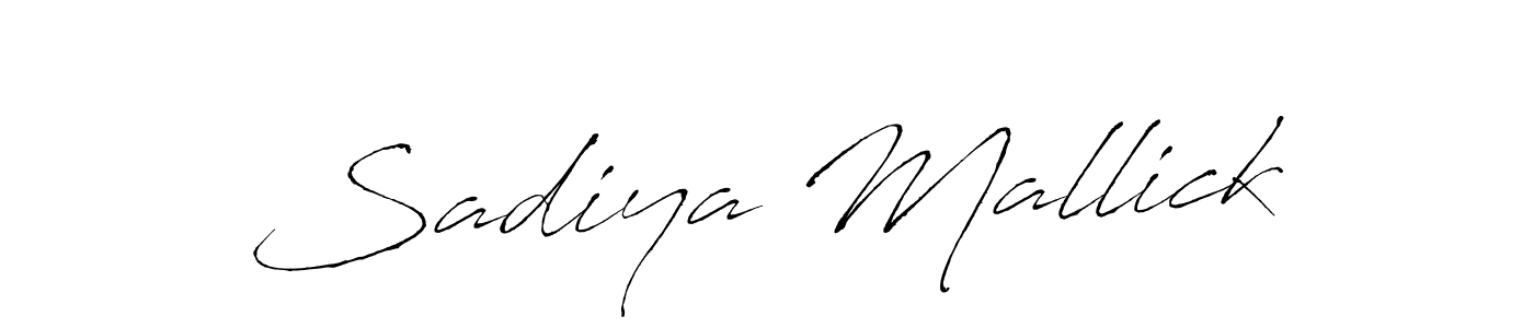 Make a beautiful signature design for name Sadiya Mallick. With this signature (Antro_Vectra) style, you can create a handwritten signature for free. Sadiya Mallick signature style 6 images and pictures png