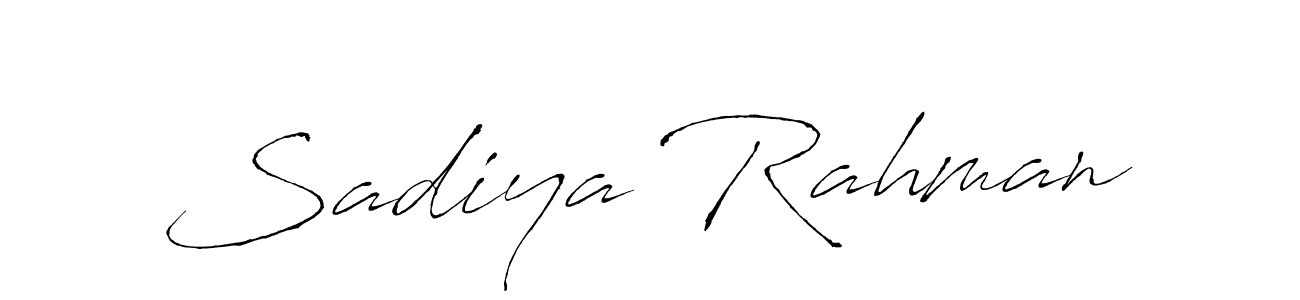 How to make Sadiya Rahman name signature. Use Antro_Vectra style for creating short signs online. This is the latest handwritten sign. Sadiya Rahman signature style 6 images and pictures png