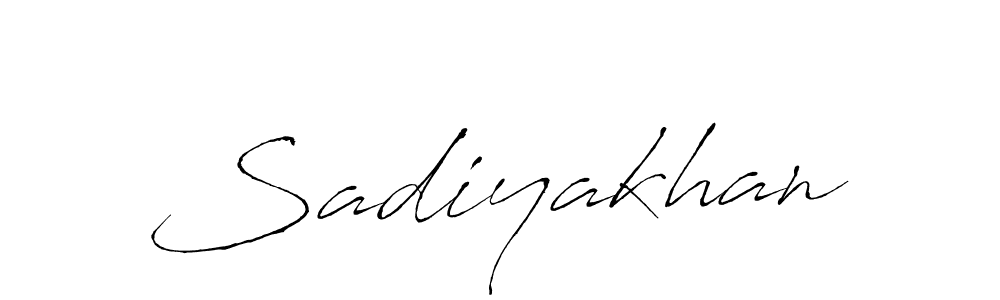 Create a beautiful signature design for name Sadiyakhan. With this signature (Antro_Vectra) fonts, you can make a handwritten signature for free. Sadiyakhan signature style 6 images and pictures png