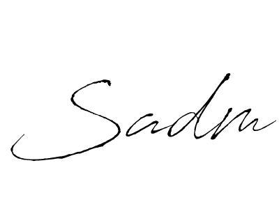 Use a signature maker to create a handwritten signature online. With this signature software, you can design (Antro_Vectra) your own signature for name Sadm. Sadm signature style 6 images and pictures png