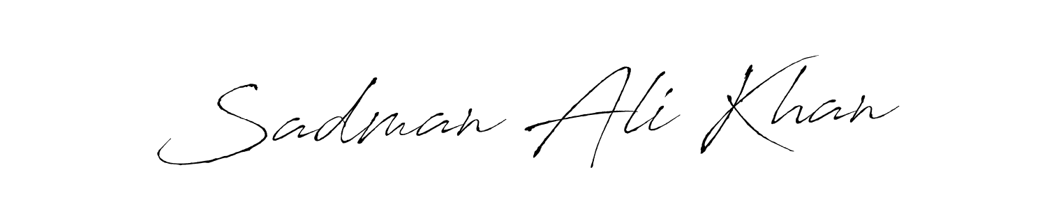 How to make Sadman Ali Khan name signature. Use Antro_Vectra style for creating short signs online. This is the latest handwritten sign. Sadman Ali Khan signature style 6 images and pictures png