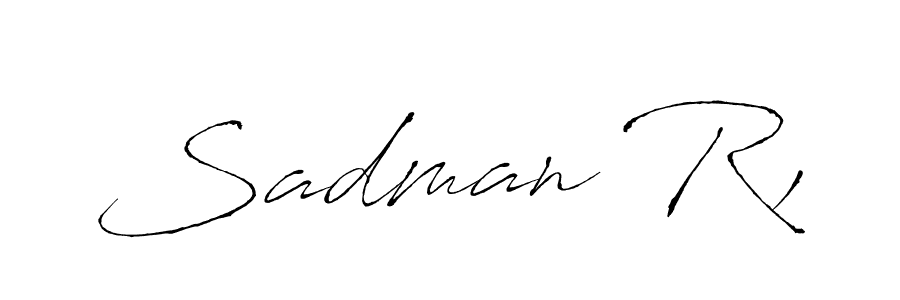 Sadman R, stylish signature style. Best Handwritten Sign (Antro_Vectra) for my name. Handwritten Signature Collection Ideas for my name Sadman R,. Sadman R, signature style 6 images and pictures png