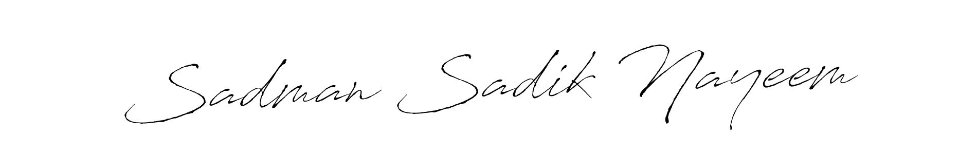 Create a beautiful signature design for name Sadman Sadik Nayeem. With this signature (Antro_Vectra) fonts, you can make a handwritten signature for free. Sadman Sadik Nayeem signature style 6 images and pictures png