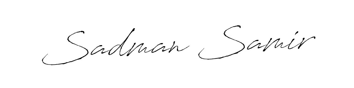 Design your own signature with our free online signature maker. With this signature software, you can create a handwritten (Antro_Vectra) signature for name Sadman Samir. Sadman Samir signature style 6 images and pictures png
