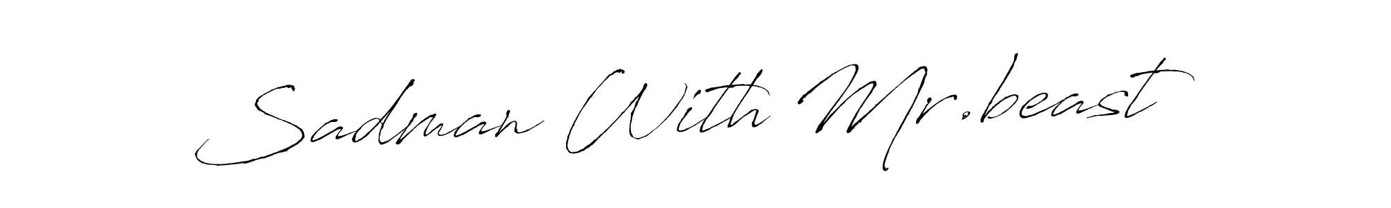 You should practise on your own different ways (Antro_Vectra) to write your name (Sadman With Mr.beast) in signature. don't let someone else do it for you. Sadman With Mr.beast signature style 6 images and pictures png