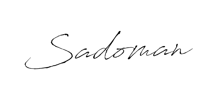 How to make Sadoman name signature. Use Antro_Vectra style for creating short signs online. This is the latest handwritten sign. Sadoman signature style 6 images and pictures png