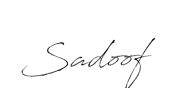 Use a signature maker to create a handwritten signature online. With this signature software, you can design (Antro_Vectra) your own signature for name Sadoof. Sadoof signature style 6 images and pictures png